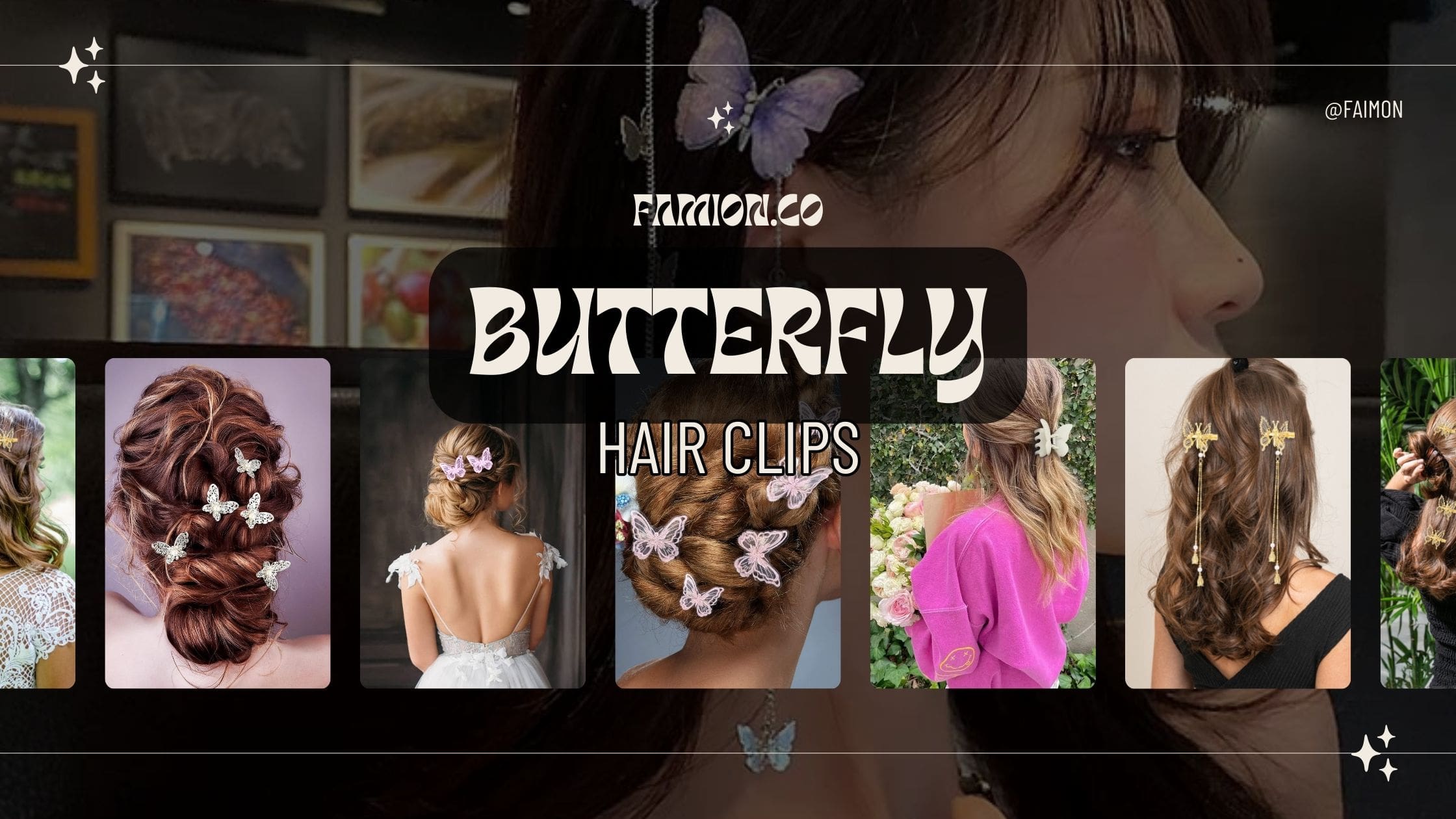Butterfly hair clips