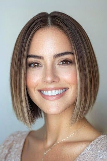 The Sleek Blunt Bob